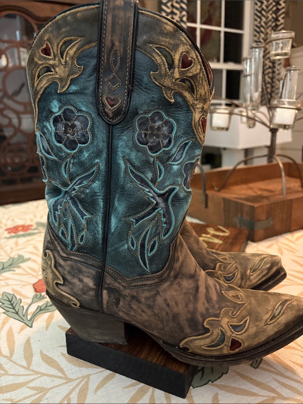 Dan Post Embroidered Western Heeled Boots